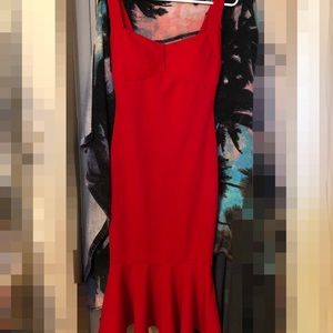 Red tight mermaid dress